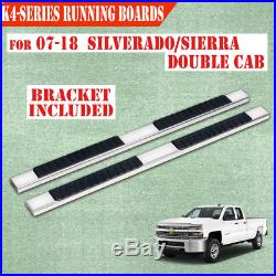 07-18 Chevrolet Silverado double/Extended Cab 4 Nerf Bar Running Board Step H