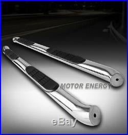 09-14 Traverse/07+ Acadia 3 Round Side Step Nerf Bars Rail Running Board Chrome