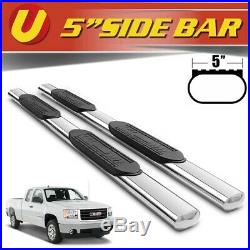1999-2018 Chevy Silverado Extended/Double Cab 5 S. S Oval Nerf Bars Side Bars