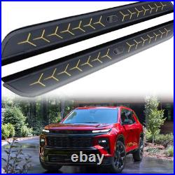 2 PCS Running Boards Fits for 2024-2026 Chevrolet Traverse Black Nerf Bar