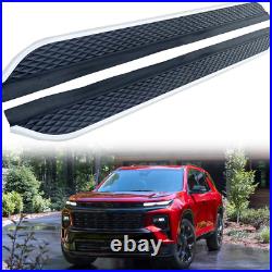 2 PCS Running Boards Fits for 2024-2026 Chevrolet Traverse Silver Nerf Bar