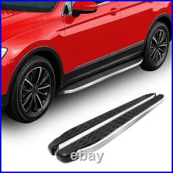 2007-2013 Chevrolet Silverado Running Boards Side Steps Silver & Black