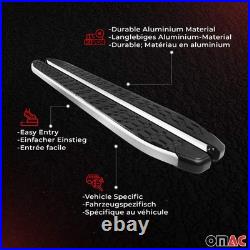 2007-2013 Chevrolet Silverado Running Boards Side Steps Silver & Black