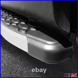 2007-2013 Chevrolet Silverado Running Boards Side Steps Silver & Black