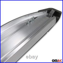 2007-2013 Chevrolet Silverado Running Boards Side Steps Silver & Black