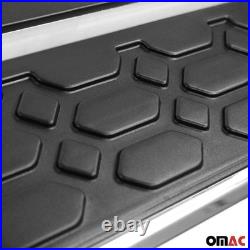 2007-2013 Chevrolet Silverado Running Boards Side Steps Silver & Black