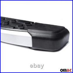 2007-2013 Chevrolet Silverado Running Boards Side Steps Silver & Black