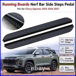 2PC Running Boards Side Steps Nerf Bar Fit Chevy Equinox 2025 2026 2027 Brackets
