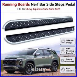 2PC Running Boards Side Steps Nerf Bar Fit Chevy Equinox 2025 2026 2027 Brackets