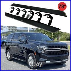 2PCS 78 Side Steps Running Boards Nerf Bars Fits For Chevrolet Tahoe 2021-2026