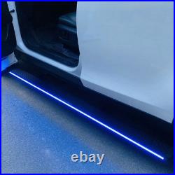 2PCS Electric Running Boards W LED Light Fits For Chevrolet Silverado 2014-2018