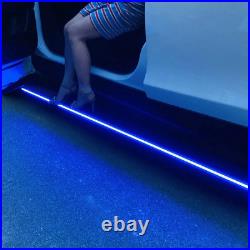 2PCS Electric Running Boards W LED Light Fits For Chevrolet Silverado 2014-2018