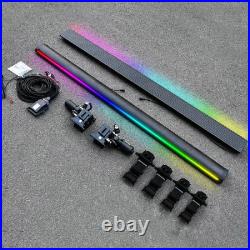 2PCS Electric Running Boards W LED Light Fits For Chevrolet Silverado 2014-2018