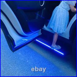 2PCS Electric Running Boards W LED Light Fits For Chevrolet Silverado 2014-2018