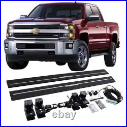2PCS Electric Side Step Running Board Bars Fit For Chevrolet Silverado 2015-2019
