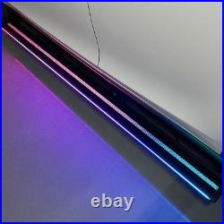 2PCS Electric Side Steps W Dual LED Light Fits For Chevrolet Silverado 2015-2018