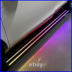 2PCS Electric Side Steps W Dual LED Light Fits For Chevrolet Silverado 2019-2026