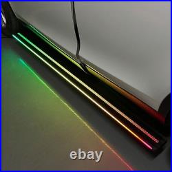 2PCS Electric Side Steps W Dual LED Light Fits For Chevrolet Silverado 2019-2026