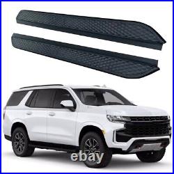 2PCS Fixed Running Boards Side Steps Nerf Bar Fits For Chevrolet Tahoe 2021-2024