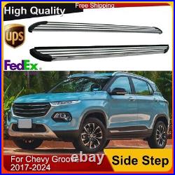 2PCS Fixed Running Boards Side Steps Nerf Bar Fits For Chevy Groove 2017-2024