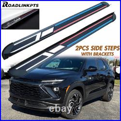 2PCS Fixed Side Steps Fit for Chevy Trailblazer 2021-2025 Running Board Nerf Bar