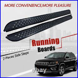 2PCS Running Board Fits for Chevrolet Tahoe 2020-2025 Side Steps Nerf Bar Black