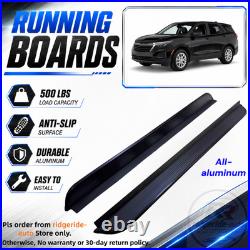 2PCS Running Boards Fit for Chevrolet Equinox 2018-2024 Side Steps Alu Anti-Slip