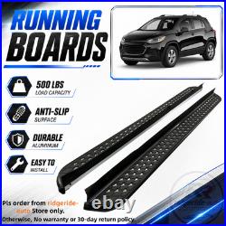 2PCS Running Boards Fit for Chevrolet Trax 2013-2022 Side Steps 500LBS Anti-Slip
