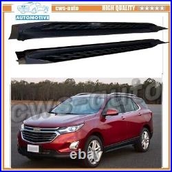 2PCS Running Boards Fits For Chevy Equinox 2018-2024 Side Step Nerf Bar Black