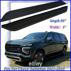 2PCS Running Boards Side Step Nerf Bar Pedal Fit For Chevy Suburban 2021-2026