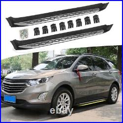 2PCS Running Boards Side Step Nerf Bars Fits For Chevrolet Equinox 2018-2024 Alu