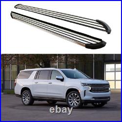 2PCS Running Boards Side Steps Fit Chevy Suburban 2021-2024 Fixed Nerf Bar Pedal