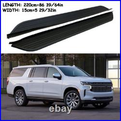 2PCS Running Boards Side Steps Fits Chevy Suburban 2021-2024 Fixed Pedals 86in