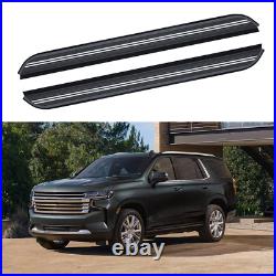 2PCS Running Boards Side Steps Fits Chevy Tahoe 2021-2024 Fixed Pedals Nerf Bars