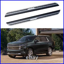 2PCS Running Boards Side Steps Fits Chevy Tahoe 2021-2024 Fixed Pedals Nerf Bars
