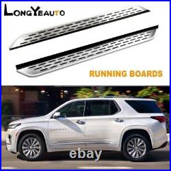 2PCS Running Boards Side Steps Fits For Chevrolet Chevy Traverse 2018-2023