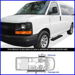 2PCS Running Boards Side Steps Fits For Chevy Express GMC Savana 2003-2026