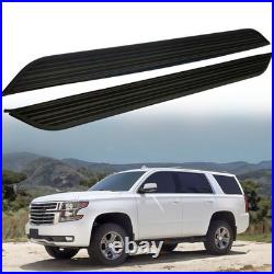 2PCS Running Boards Side Steps Nerf Bars Black For Chevrolet Tahoe 2015-2020