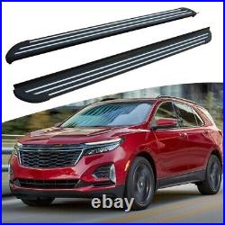 2PCS Running Boards Side Steps Nerf Bars Fits For Chevrolet Equinox 2018-2024
