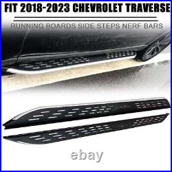 2PCS Running Boards Side Steps Nerf Bars Fits For Chevrolet Traverse 2018-2023