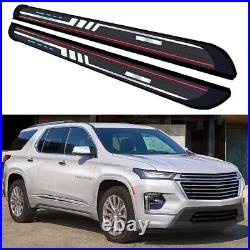 2PCS Running Boards Side Steps Nerf Bars Fits For Chevrolet Traverse 2018-2023