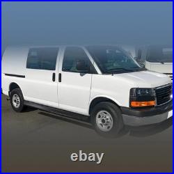 2PCS Side Steps Nerf Bars Running Boards Fits For Chevrolet Express 2003-2026
