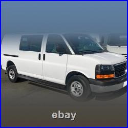 2PCS Side Steps Nerf Bars Running Boards Fits For Chevrolet Express 2003-2026