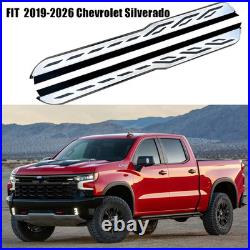 2PCS Side Steps Running Boards Nerf Pedal Fits For Chevrolet Silverado 2019-2026