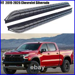 2PCS Side Steps Running Boards Nerf Pedal Fits For Chevrolet Silverado 2019-2026 2PCS Side Steps Running Boards Nerf Pedal Fits For Chevrolet Silverado 2019-2026