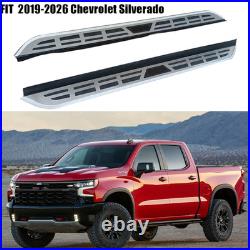2PCS Side Steps Running Boards Nerf Pedal Fits For Chevrolet Silverado 2019-2026