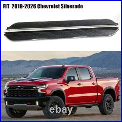 2PCS Side Steps Running Boards Nerf Pedal Fits For Chevrolet Silverado 2019-2026