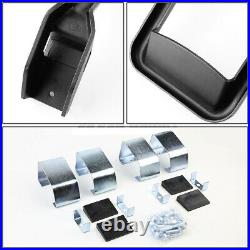 2PCS Small Side Bar For FORD/CHEVY/GMC/DODGE Aluminum Black Steps Pedals Boards