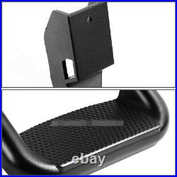 2PCS Small Side Bar For FORD/CHEVY/GMC/DODGE Aluminum Black Steps Pedals Boards