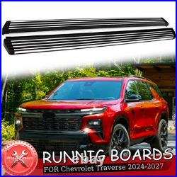 2Pcs Running Boards Nerf Bar Side Step Fits for Chevrolet Traverse 2024-2027